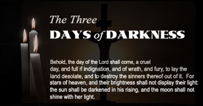 Image of Candles and a cross - Three Days of Darkness